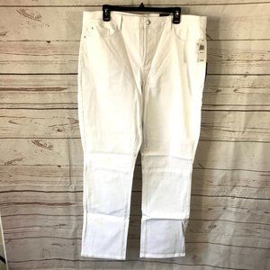 NYDJ Women's Marilyn Straight Leg Jeans Optic White #W77Z1077 Size 22W